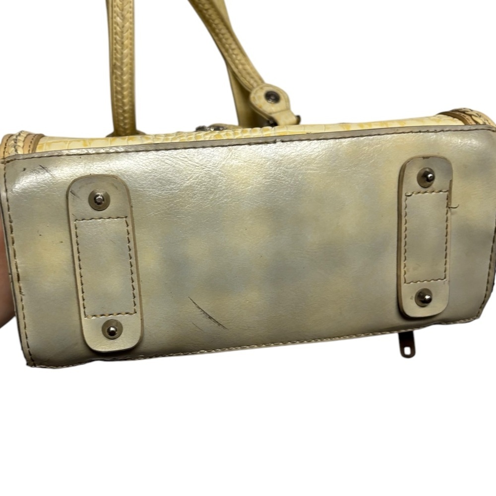 M.C. Yellow Croc Leather Shoulder Bag - Picture 5 of 10